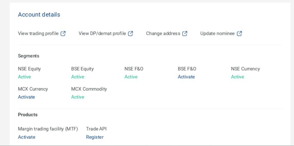 Kotak Securities segments