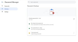 Chrome password manager